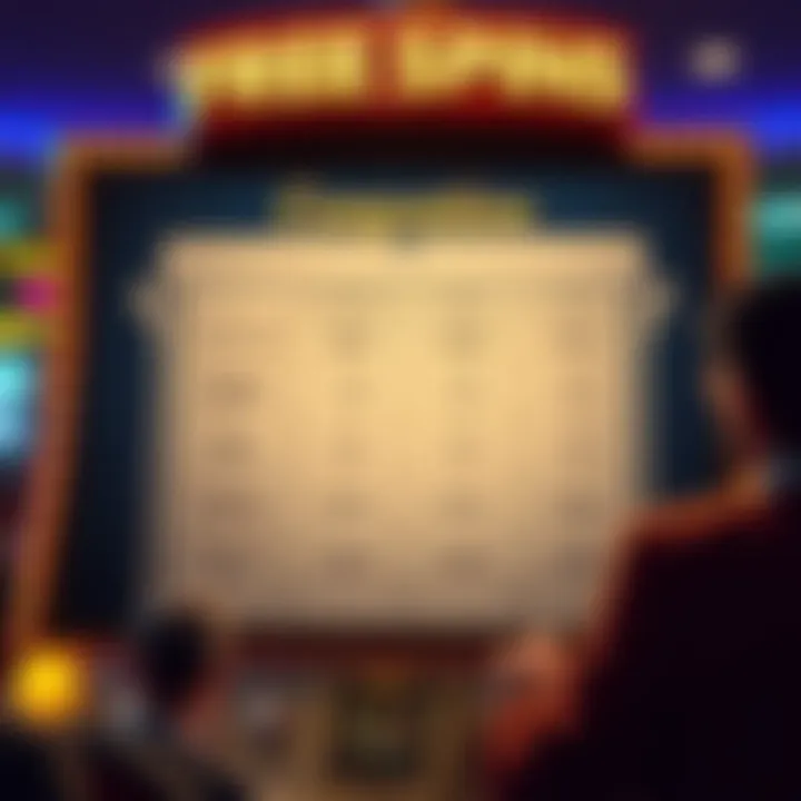 Comparison chart highlighting different free spin promotions from Australian online casinos