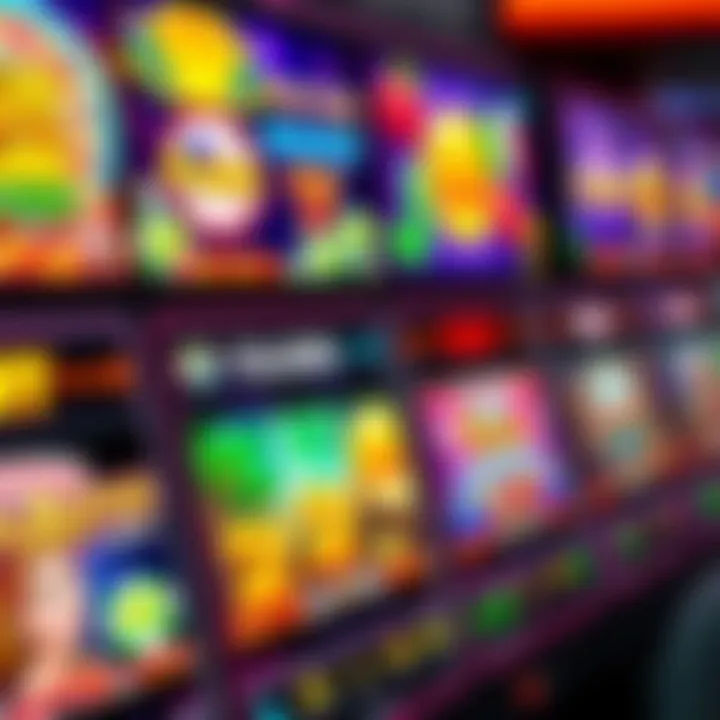 Colorful digital casino interface displaying various popular Australian online casino games