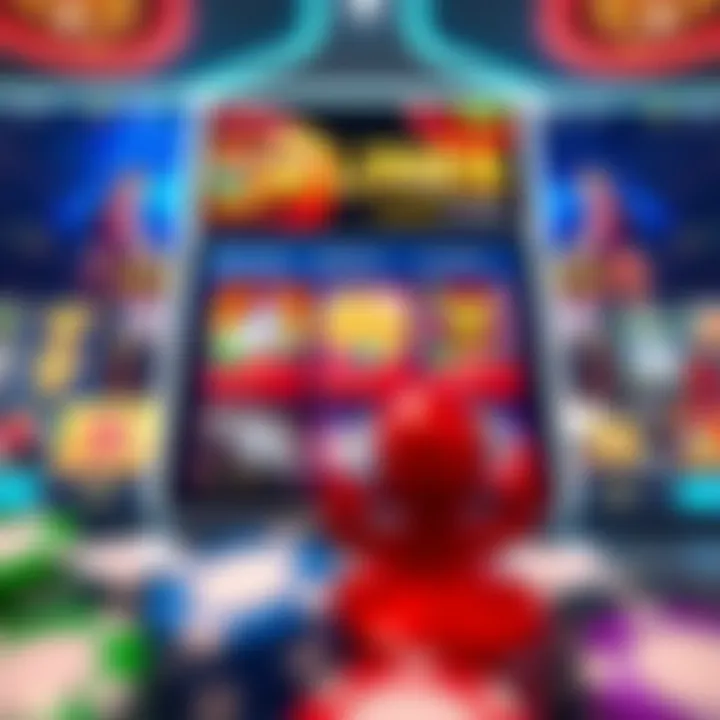 Digital interface showing trusted online casino platform with game selection and secure payment options