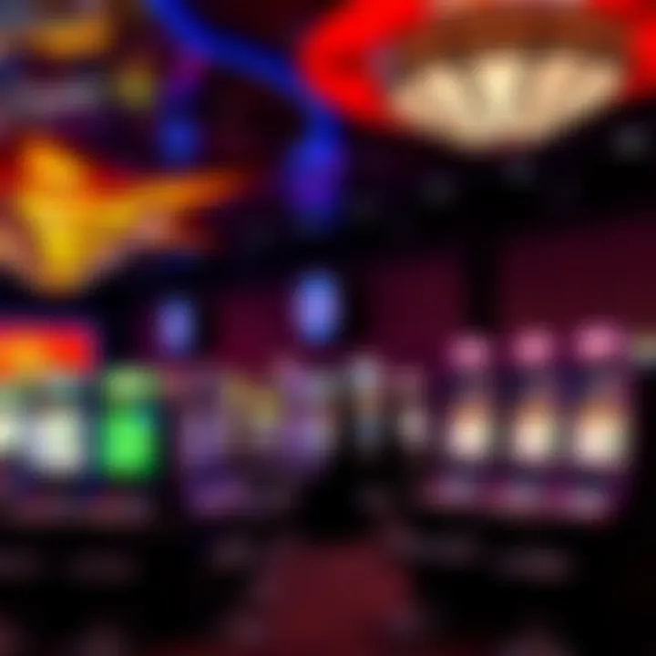 Illustration of a casino venue with various gambling machines emphasizing profit flow and regulatory influence