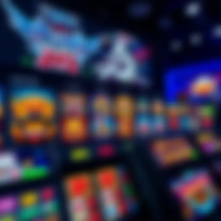 Online casino interface showcasing a diverse selection of slot games with vibrant graphics