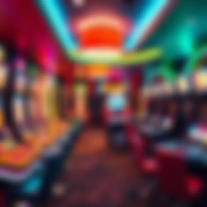 Interior of Rocketplay venue in Tallinn showing colorful gaming and entertainment zones