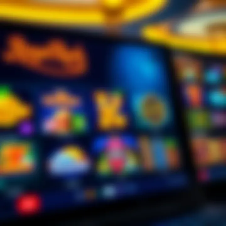 Online casino interface showcasing a variety of slot games available at Royal Reels