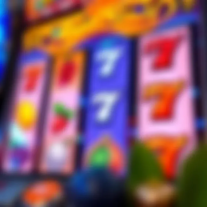 Classic fruit symbols on vibrant slot machine reels highlighting Royal Reels gameplay