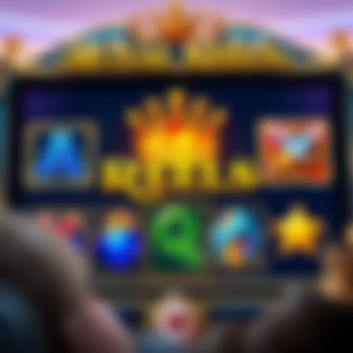 Interface of Royal Reels online slot showing free play mode and bonus features