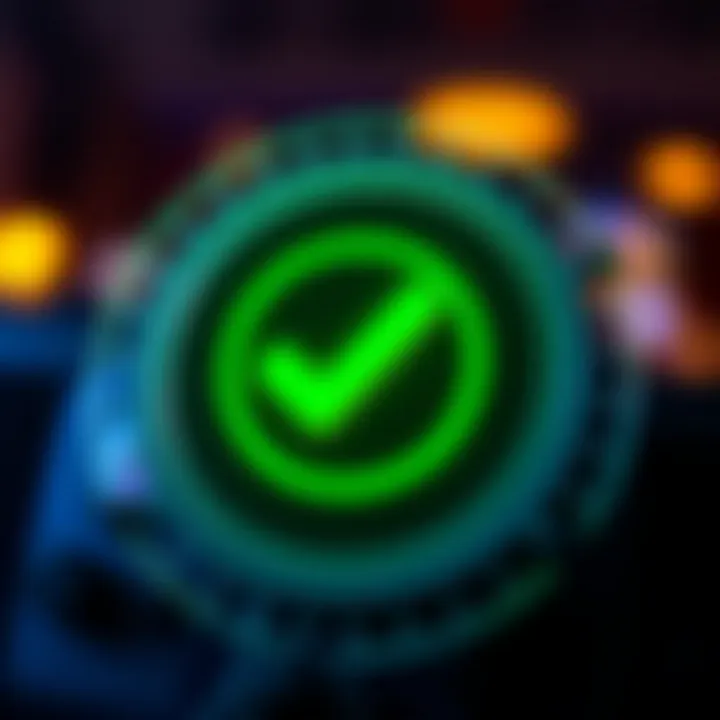Network connection icon with green checkmark symbolizing successful internet connectivity for online gaming