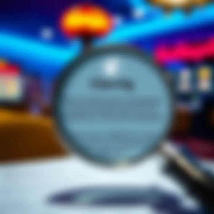 Graphic showing terms and conditions with a magnifying glass highlighting key points