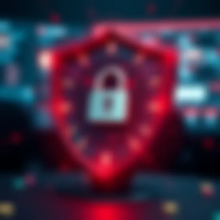 Digital shield symbolizing strong account protection and security measures