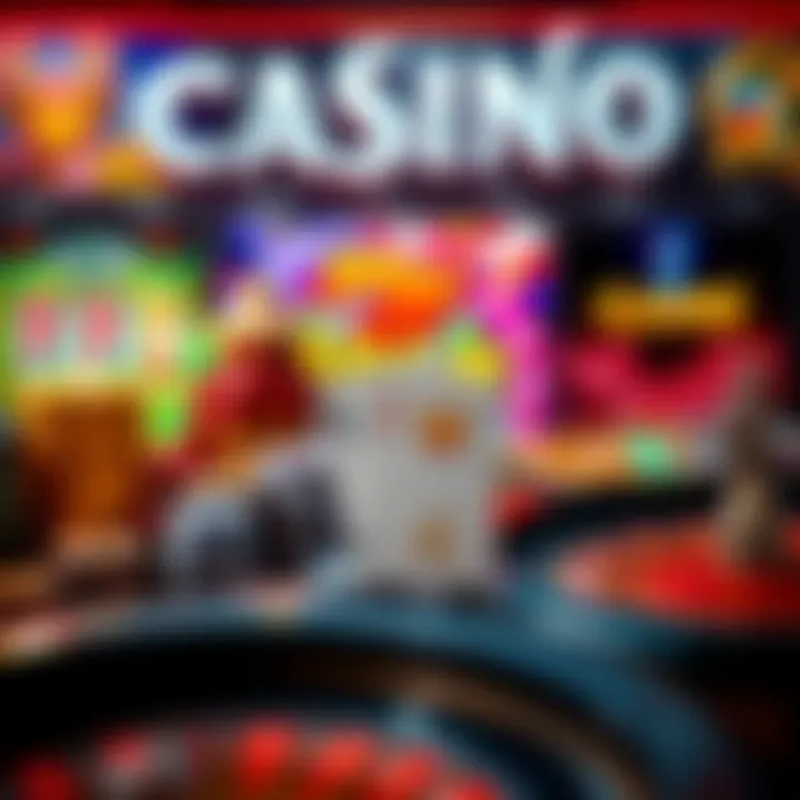 Variety of casino games icons representing slots, card games, and roulette