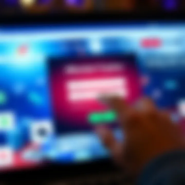 User entering login credentials on RocketPlay Casino website interface