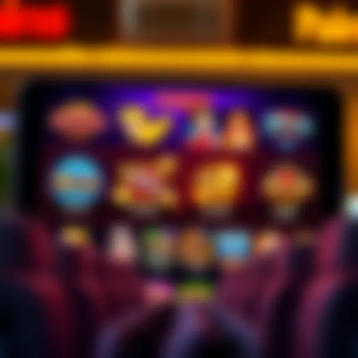 User interface of a national casino app showing game selections and bonus offers