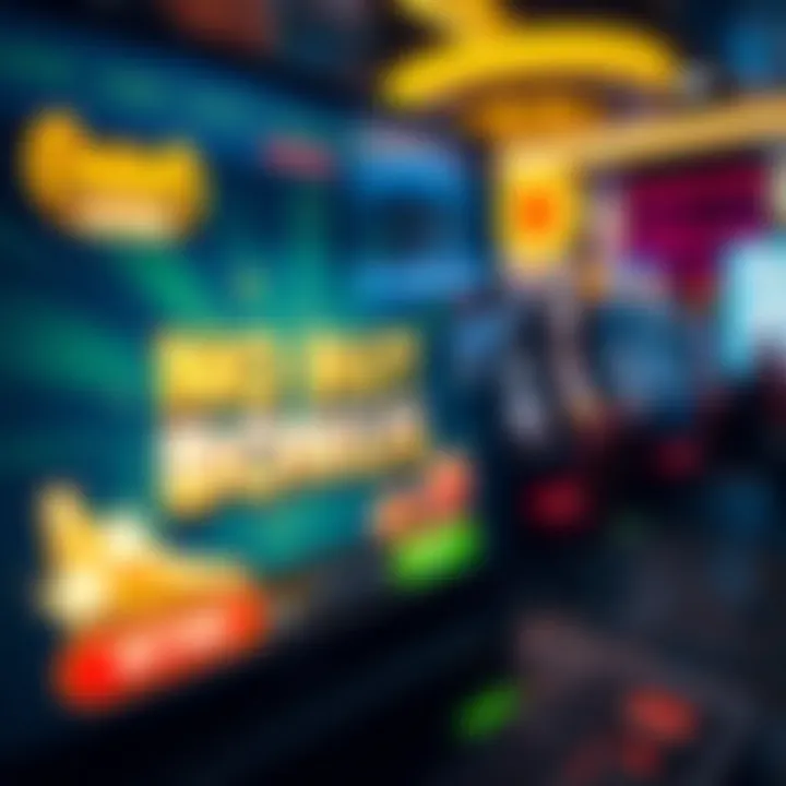 Colorful online casino interface showcasing no deposit bonus offer