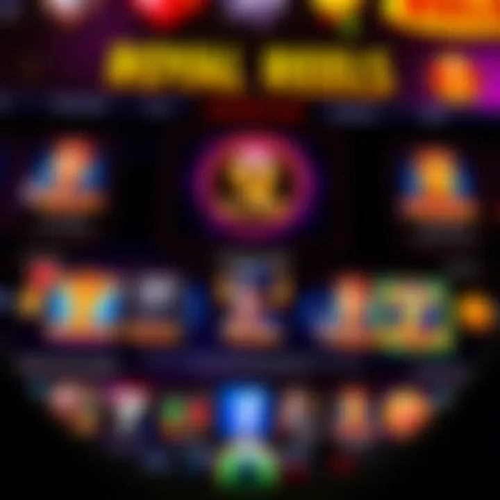 Dashboard of Royal Reels 2 showcasing game icons and user interface elements