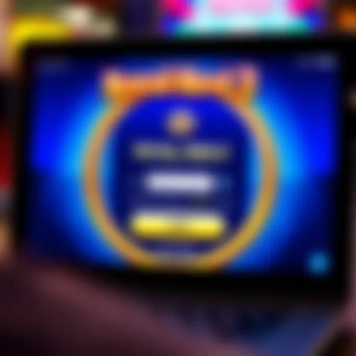 User interface showing Royal Reels 3 login screen on a digital device
