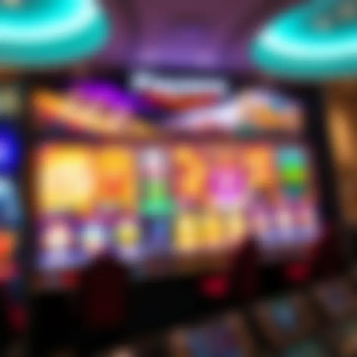 Vibrant online casino game lobby showcasing diverse slot machines and table games