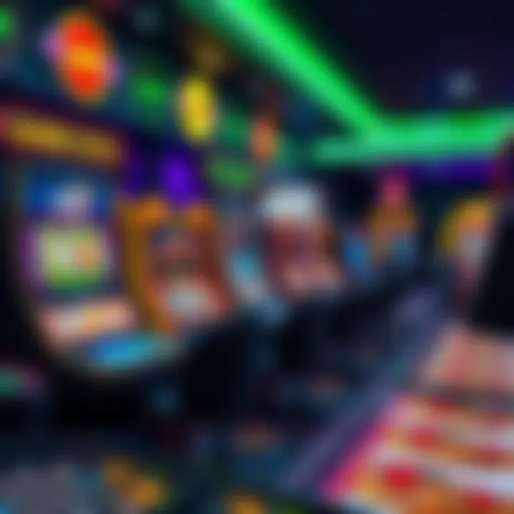 Variety of online casino games including slots, table games, and live dealer options
