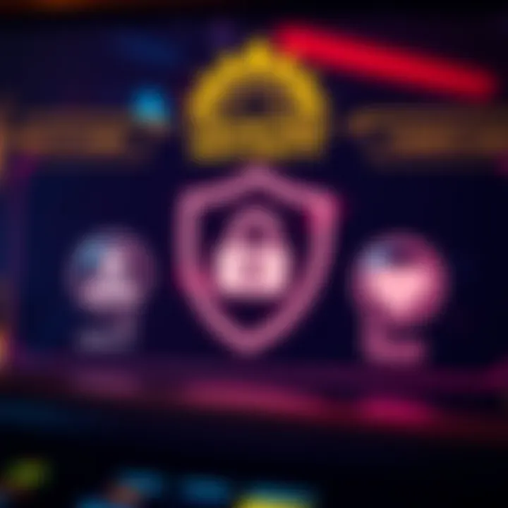 Secure online casino interface showing safety and trust symbols