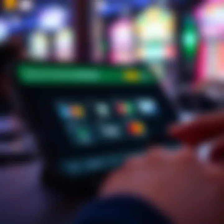Secure online payment options displayed on a digital device for a seamless casino transaction experience