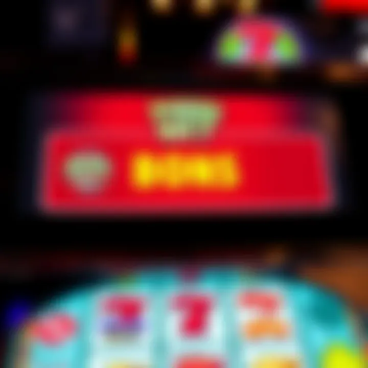 Digital slot machine interface displaying bonus notification