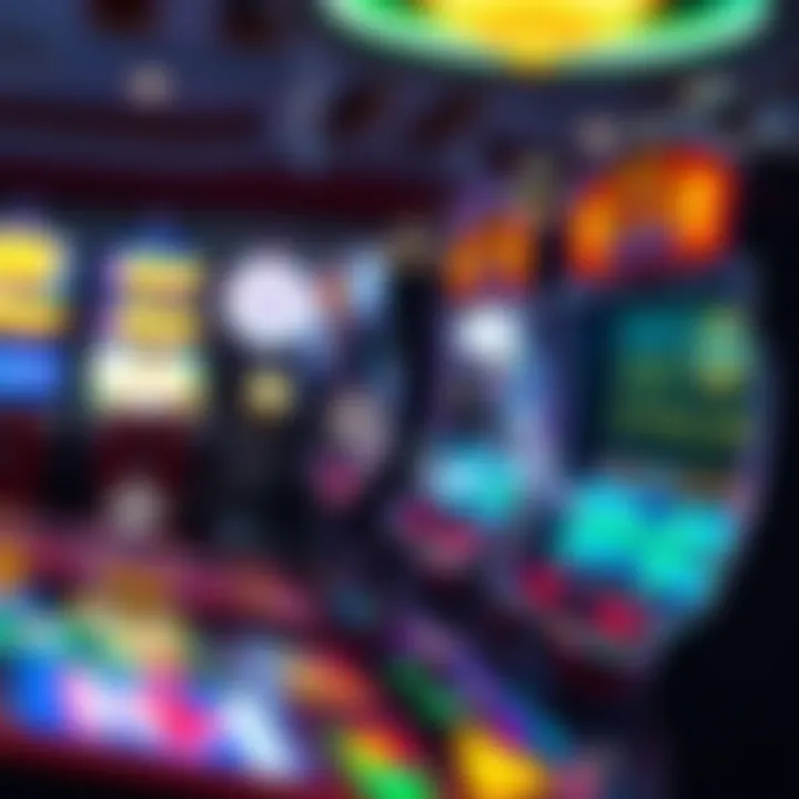 Illustration showing the connection between gaming machines and Australian gambling culture with regulatory icons