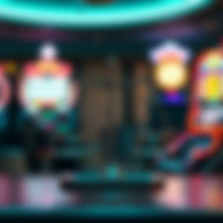 Conceptual illustration showing regulatory scales balancing economic and social aspects of pokies