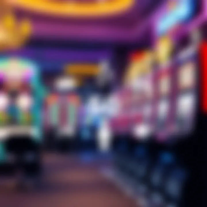 Conceptual illustration showing responsible gambling icons and community impact symbols around a pokies machine