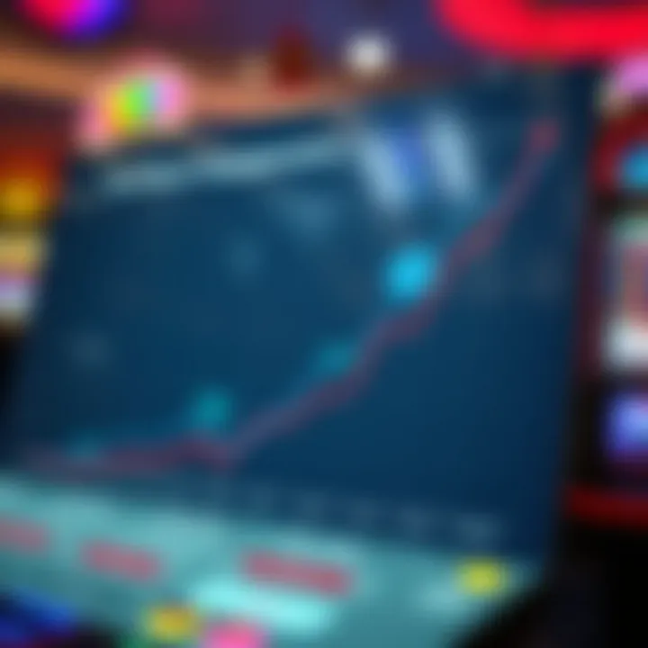 Graph showing trends in usage and player engagement in Australian gaming venues
