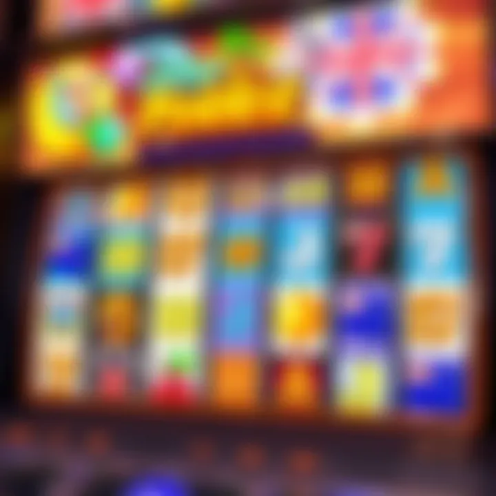 Colorful online pokies interface showing various symbols and reels with Australian theme