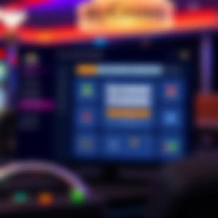 User dashboard showcasing account management features on a casino platform