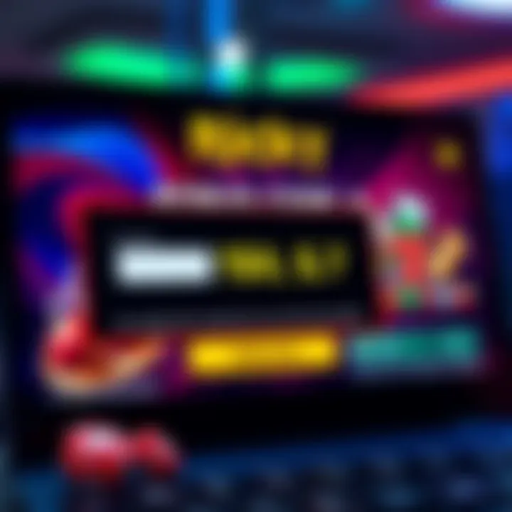 Ricky Casino Bonus Code Entry and Free Spins Notification Illustration of a digital casino interface showcasing bonus code input and free spins notification