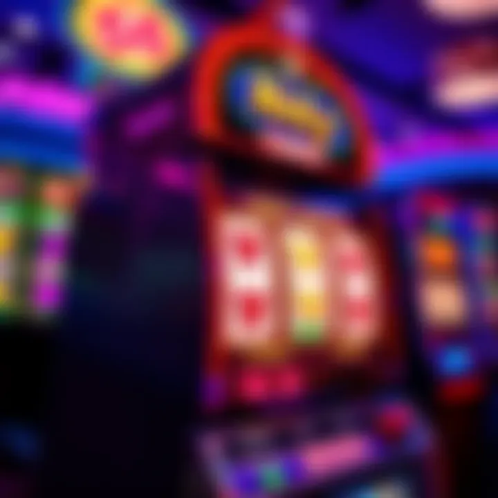 Ricky Casino slot machine glowing with vibrant lights and bonus symbols
