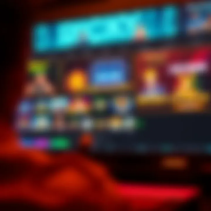 User-friendly interface of Ricky Casino showcasing various slot games and live dealer options on screen