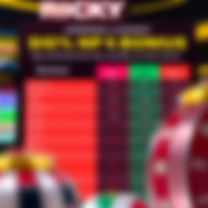 Comparison chart highlighting sign up bonuses from various Australian online casinos