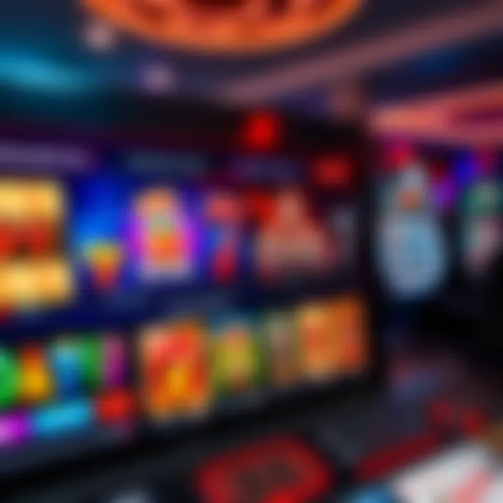 Online casino interface displaying a variety of popular games including slots and poker