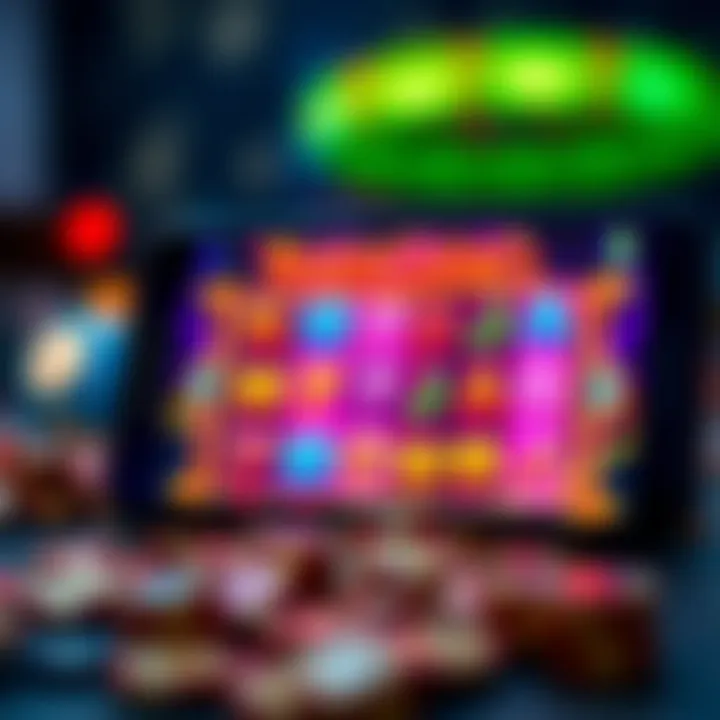 Rocket Casino Mobile Slot Games Interface Mobile device displaying Rocket Casino's vibrant slot games interface