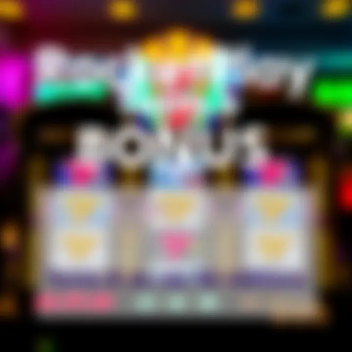 Visual representation of key terms and conditions highlighted alongside a slot machine background