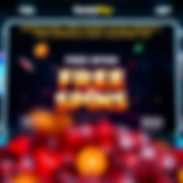 Interface showcasing free spins offer on RocketPlay Casino platform