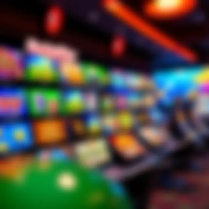 Colorful casino games interface featuring slots and table games suitable for Australian players