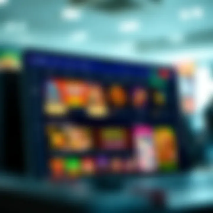 User-friendly online casino interface showing game selection and payment methods