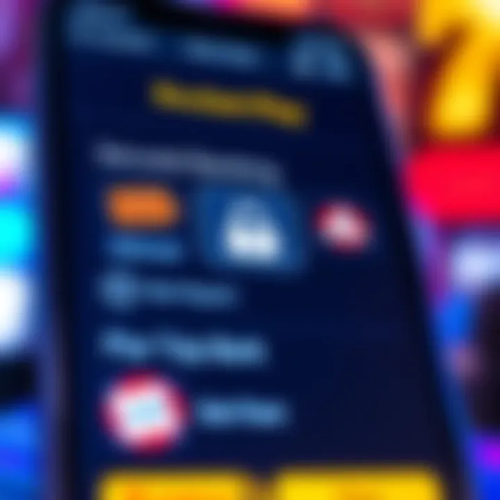 Secure online banking transaction screen with wallet and payment icons