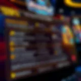 Illustration of a digital casino interface highlighting bonus details and eligibility criteria