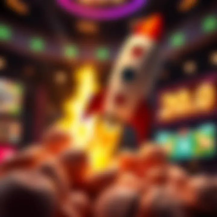 RocketPlay Slot engaging bonus round featuring a rocket blasting off with special rewards