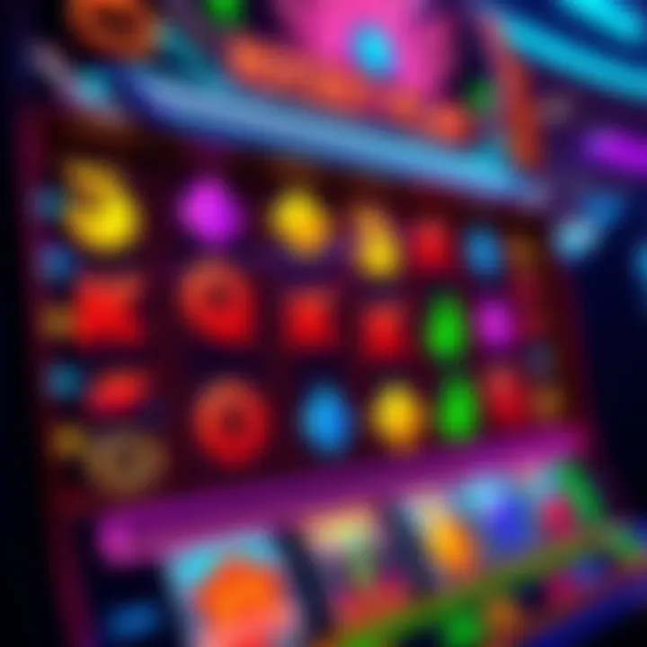 Bright and colorful RocketPlay Slot game interface with vibrant symbols and dynamic reels