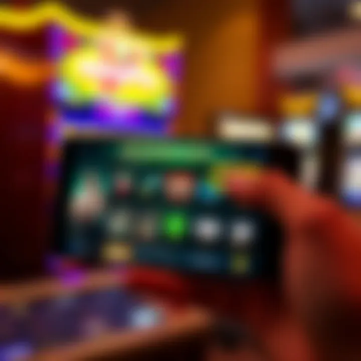 Mobile device displaying Rocketplay Slot app with gaming options and account menu