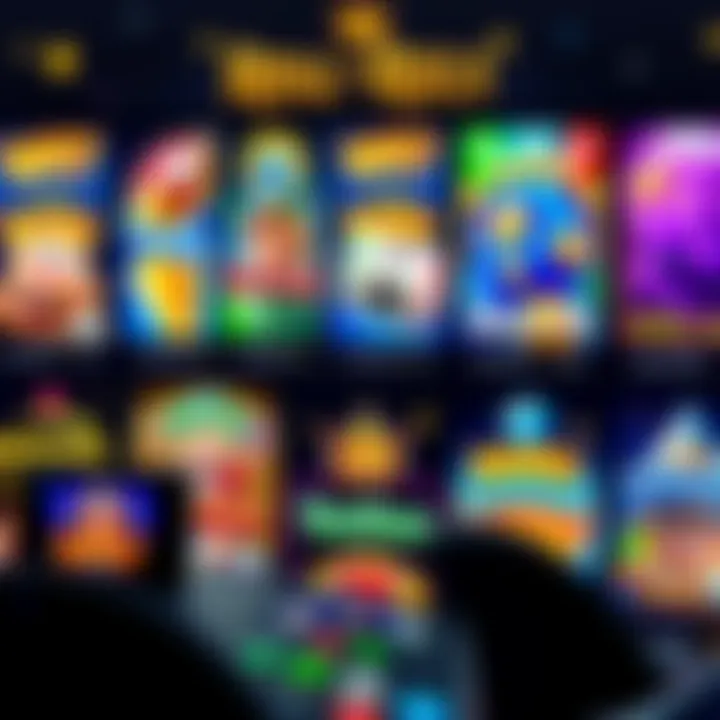 Diverse selection of casino games displayed on a digital interface