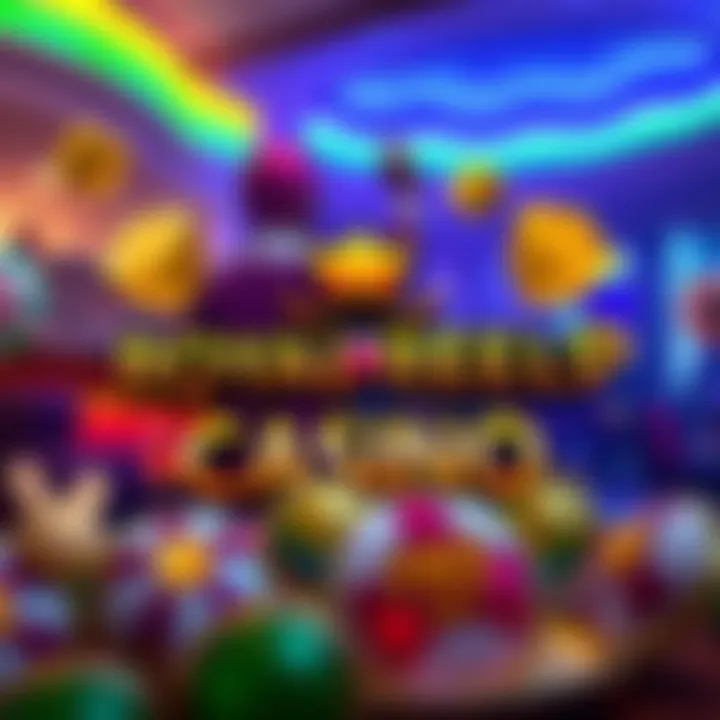 Royal Reels Casino logo with vibrant gaming icons around it symbolizing free bonus offers