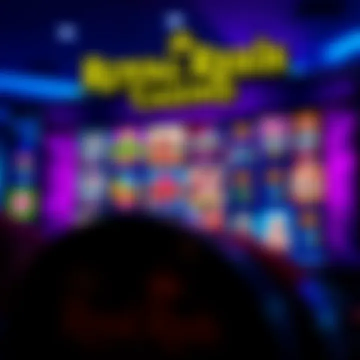 Colorful online casino game selection on digital screen