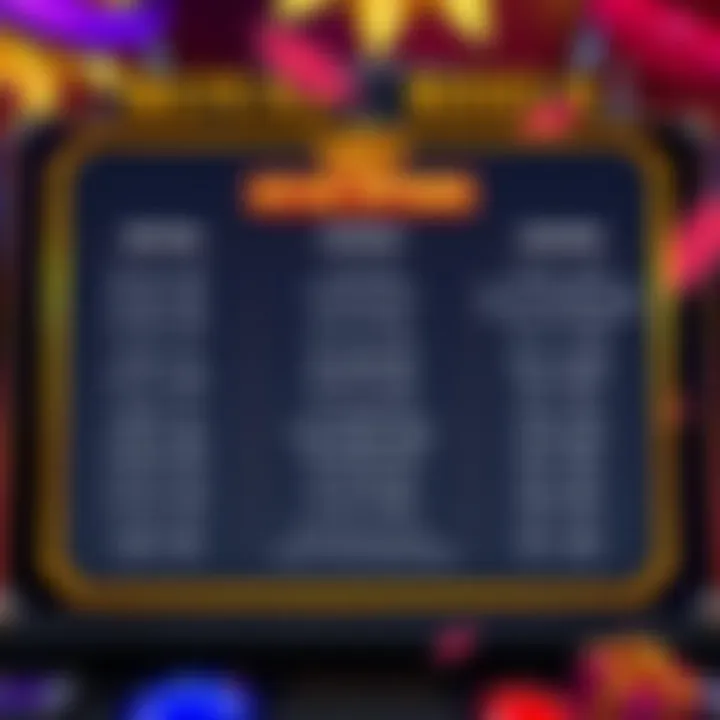 Betting options and payout table overview for Royal Reels slot game