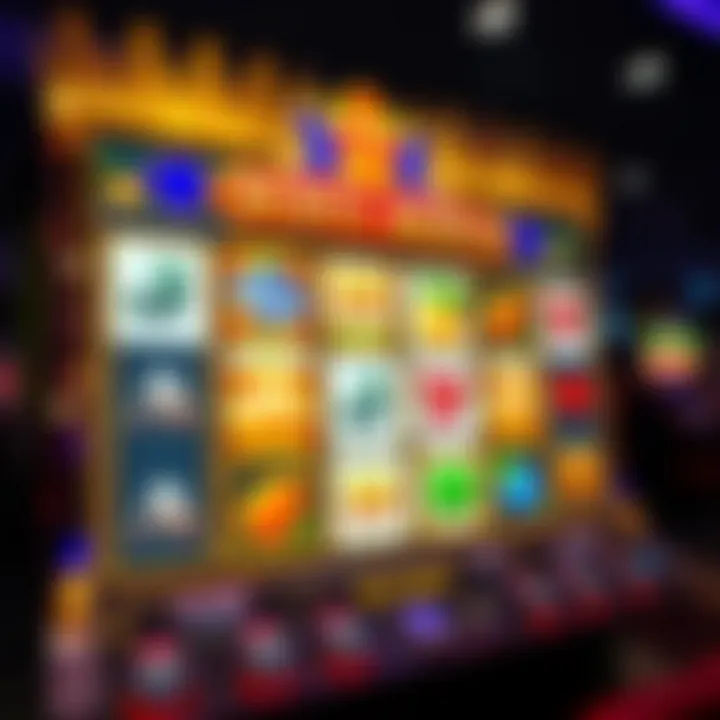 Virtual slot game screen displaying strategic bonus rounds and winning paylines