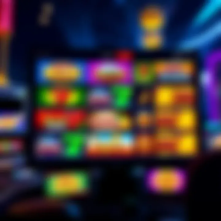 Variety of online slot games displayed on a casino platform interface